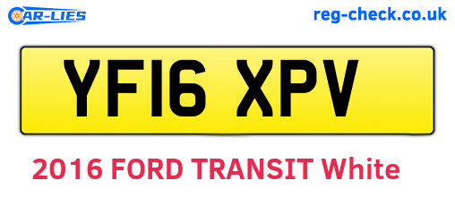 YF16XPV are the vehicle registration plates.