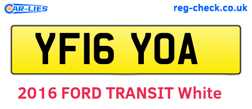YF16YOA are the vehicle registration plates.