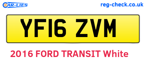 YF16ZVM are the vehicle registration plates.