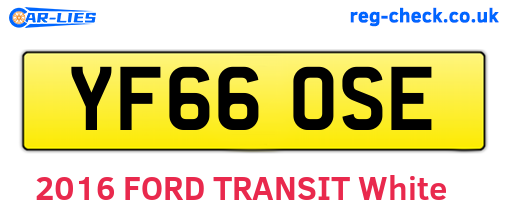 YF66OSE are the vehicle registration plates.