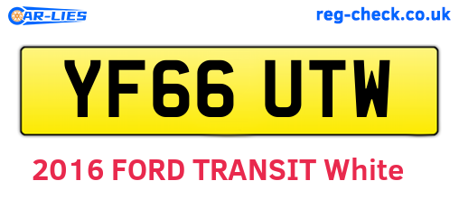 YF66UTW are the vehicle registration plates.