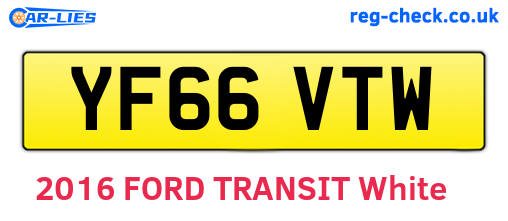 YF66VTW are the vehicle registration plates.