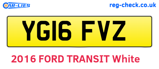 YG16FVZ are the vehicle registration plates.