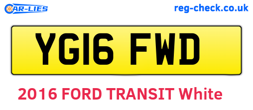 YG16FWD are the vehicle registration plates.