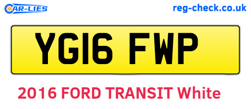 YG16FWP are the vehicle registration plates.