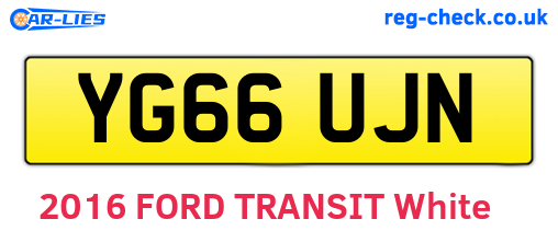 YG66UJN are the vehicle registration plates.