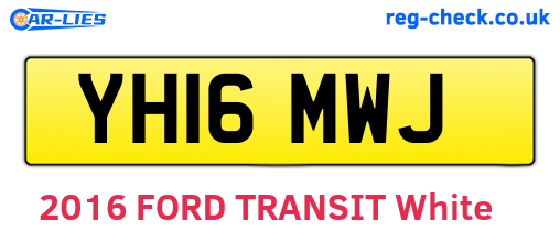 YH16MWJ are the vehicle registration plates.