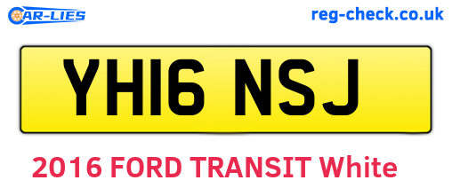 YH16NSJ are the vehicle registration plates.