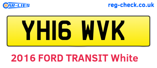 YH16WVK are the vehicle registration plates.
