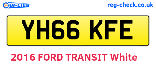 YH66KFE are the vehicle registration plates.