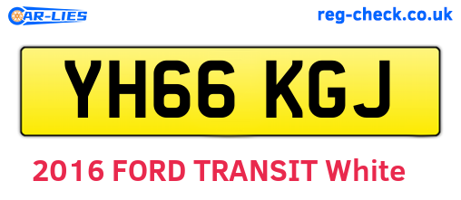 YH66KGJ are the vehicle registration plates.