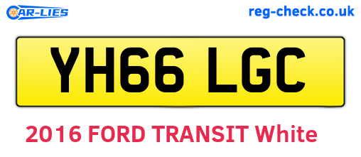 YH66LGC are the vehicle registration plates.