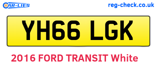 YH66LGK are the vehicle registration plates.
