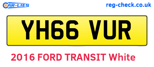 YH66VUR are the vehicle registration plates.