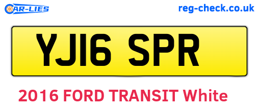 YJ16SPR are the vehicle registration plates.