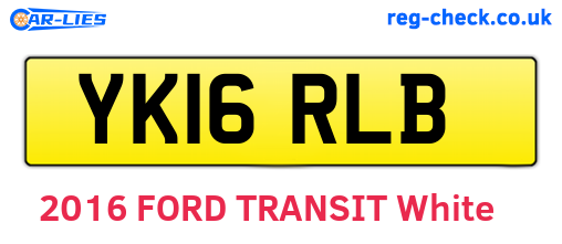 YK16RLB are the vehicle registration plates.