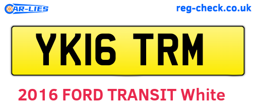 YK16TRM are the vehicle registration plates.