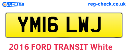 YM16LWJ are the vehicle registration plates.
