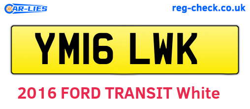YM16LWK are the vehicle registration plates.