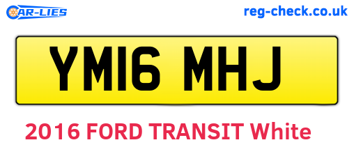 YM16MHJ are the vehicle registration plates.
