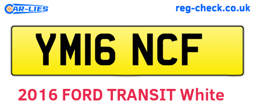 YM16NCF are the vehicle registration plates.