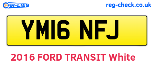 YM16NFJ are the vehicle registration plates.