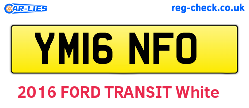 YM16NFO are the vehicle registration plates.