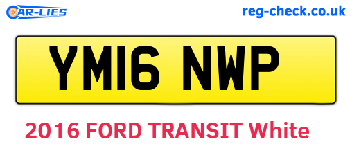 YM16NWP are the vehicle registration plates.