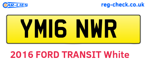 YM16NWR are the vehicle registration plates.