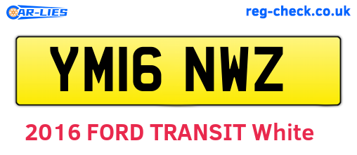 YM16NWZ are the vehicle registration plates.