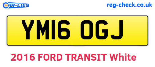 YM16OGJ are the vehicle registration plates.