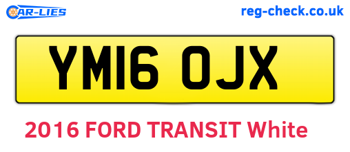 YM16OJX are the vehicle registration plates.