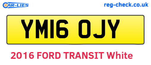 YM16OJY are the vehicle registration plates.