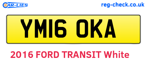 YM16OKA are the vehicle registration plates.