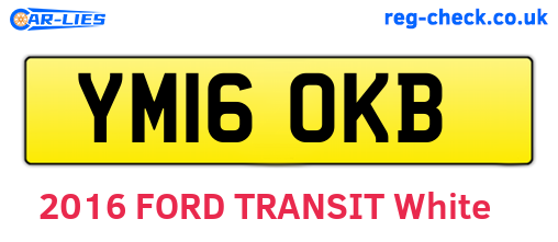 YM16OKB are the vehicle registration plates.
