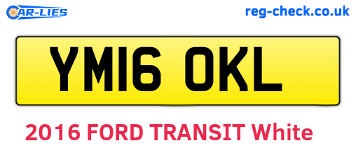 YM16OKL are the vehicle registration plates.