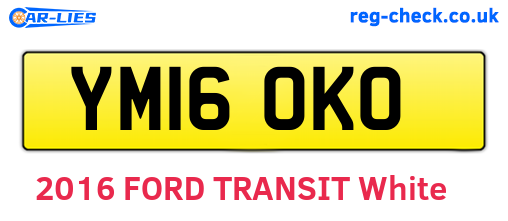 YM16OKO are the vehicle registration plates.