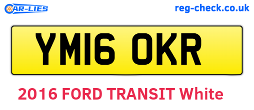 YM16OKR are the vehicle registration plates.
