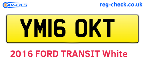YM16OKT are the vehicle registration plates.