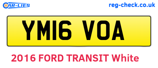 YM16VOA are the vehicle registration plates.