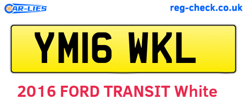 YM16WKL are the vehicle registration plates.