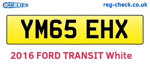 YM65EHX are the vehicle registration plates.
