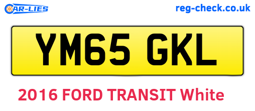 YM65GKL are the vehicle registration plates.