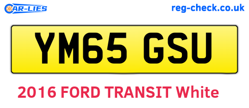 YM65GSU are the vehicle registration plates.