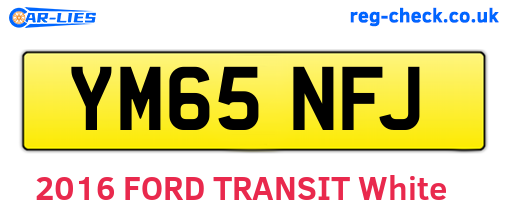 YM65NFJ are the vehicle registration plates.
