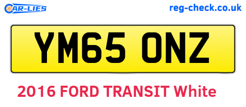 YM65ONZ are the vehicle registration plates.