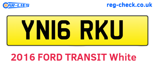 YN16RKU are the vehicle registration plates.