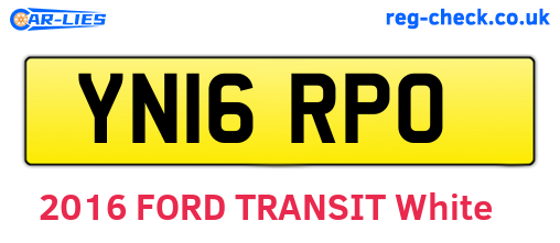 YN16RPO are the vehicle registration plates.