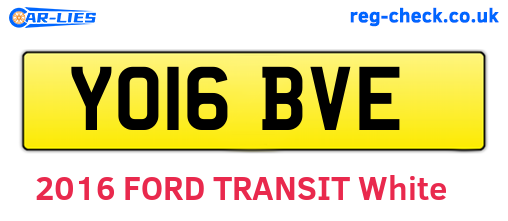 YO16BVE are the vehicle registration plates.