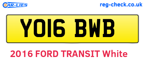 YO16BWB are the vehicle registration plates.